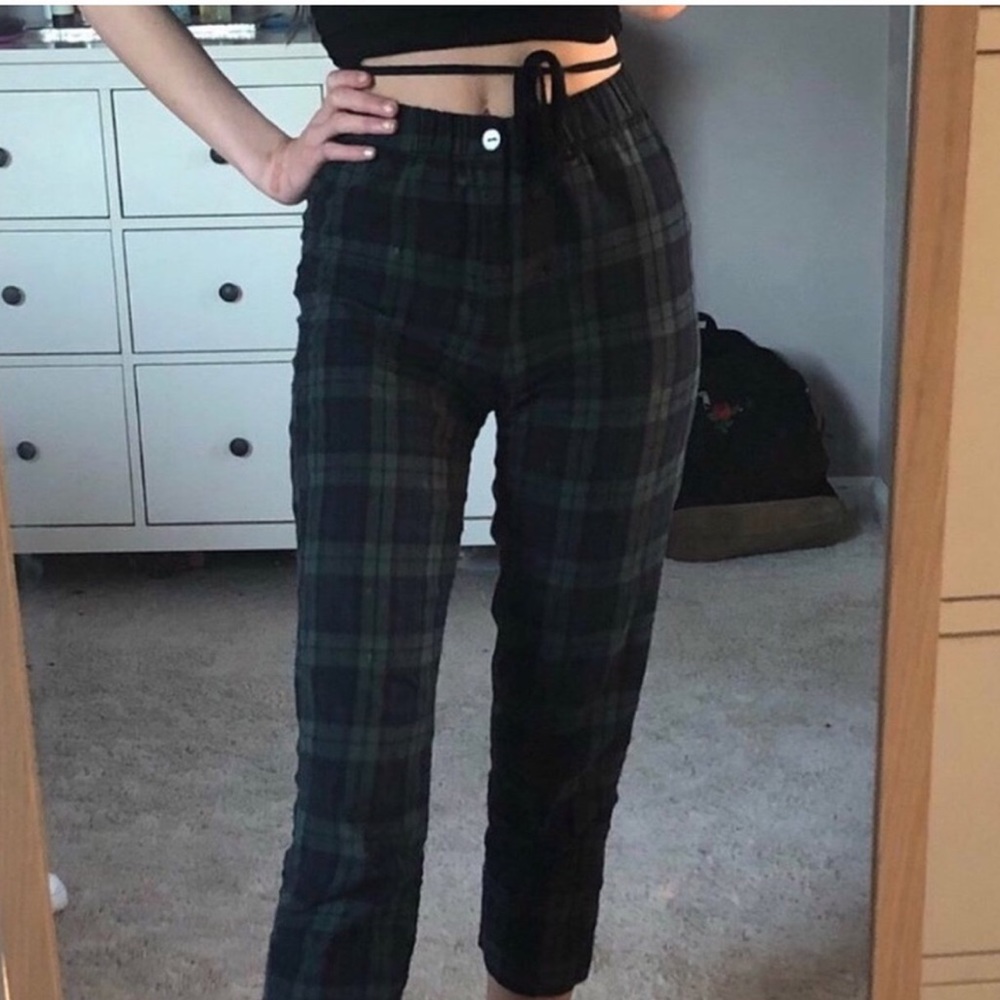Green plaid tildens Brandy Melville
